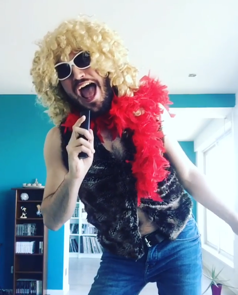 Jérôme Beaverhausen déguisé en Polnareff