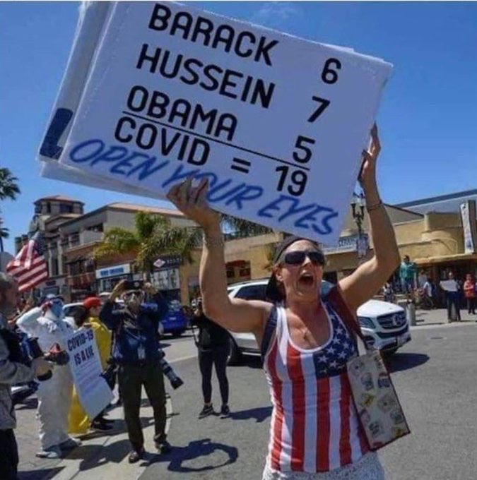 Barack 6 Hussein 7 Obama 5 Covid 19 - Open your eyes !