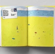 Charlie tout seul sur la plage